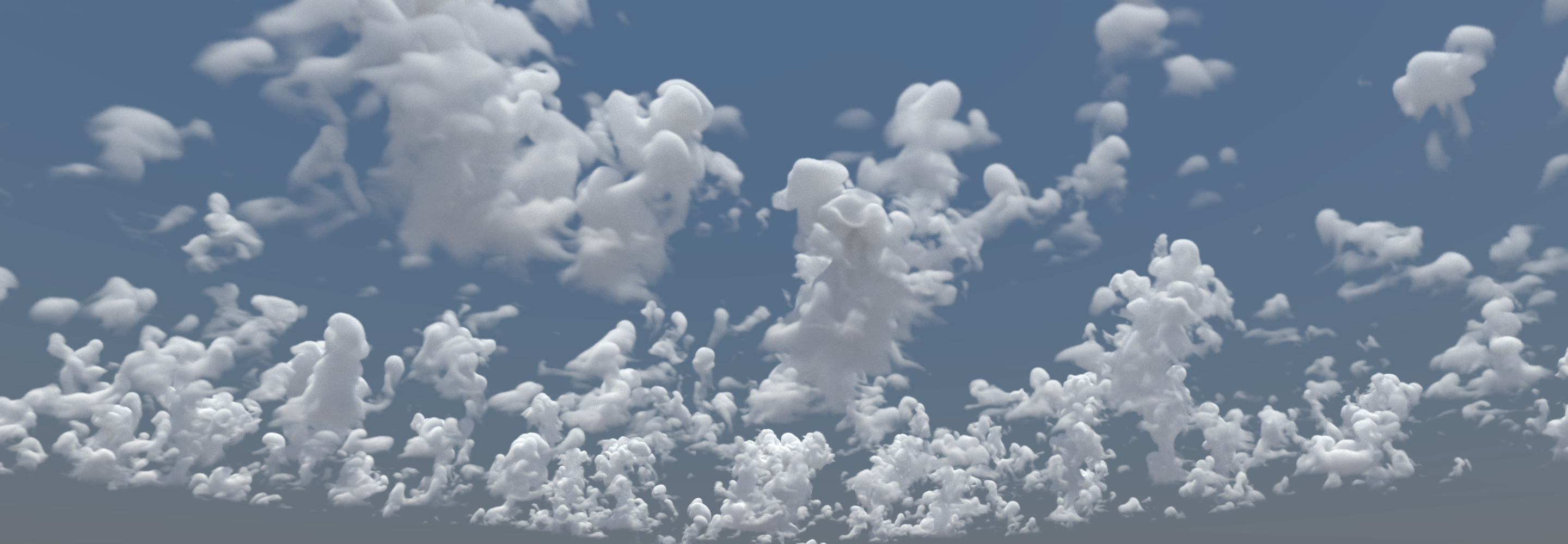 BOMEX cumulus clouds rendered with volumetric path tracing